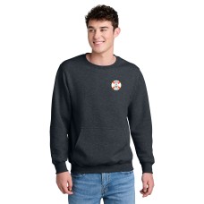 3-color Left Chest Port & Co® Core Fleece Crewneck Pocket Sweatshirt